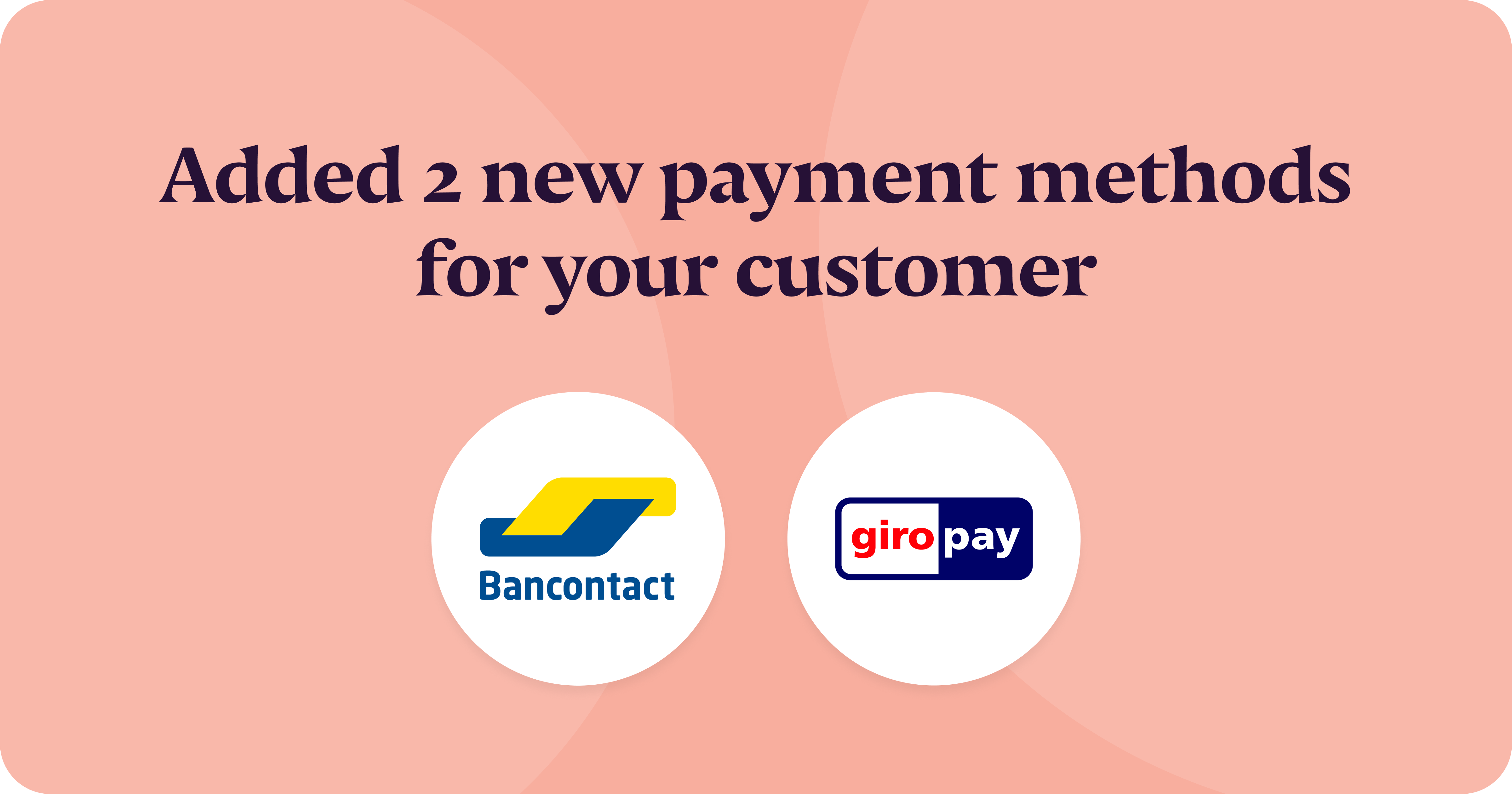 Octoa supporting Bancontact and Giropay